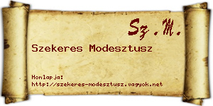 Szekeres Modesztusz névjegykártya